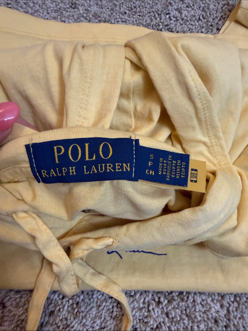Ralph Lauren Yellow Polo Bear Crewneck Hooded Pullover - Picture 3 of 3